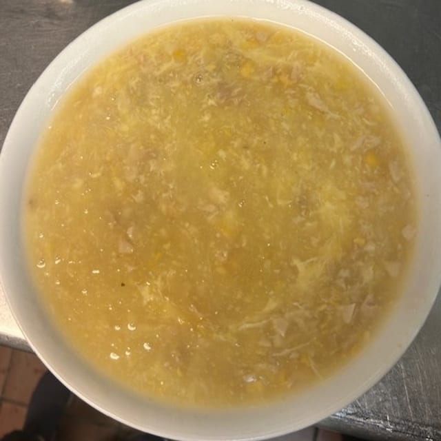 Sweet Corn & Chicken Soup.