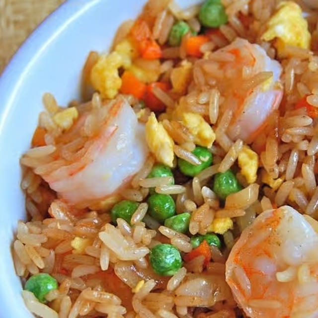 蝦炒飯 Shrimp Fried Rice.