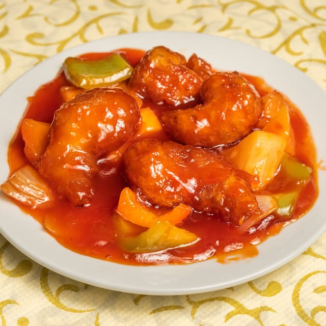Sweet & Sour Prawns.